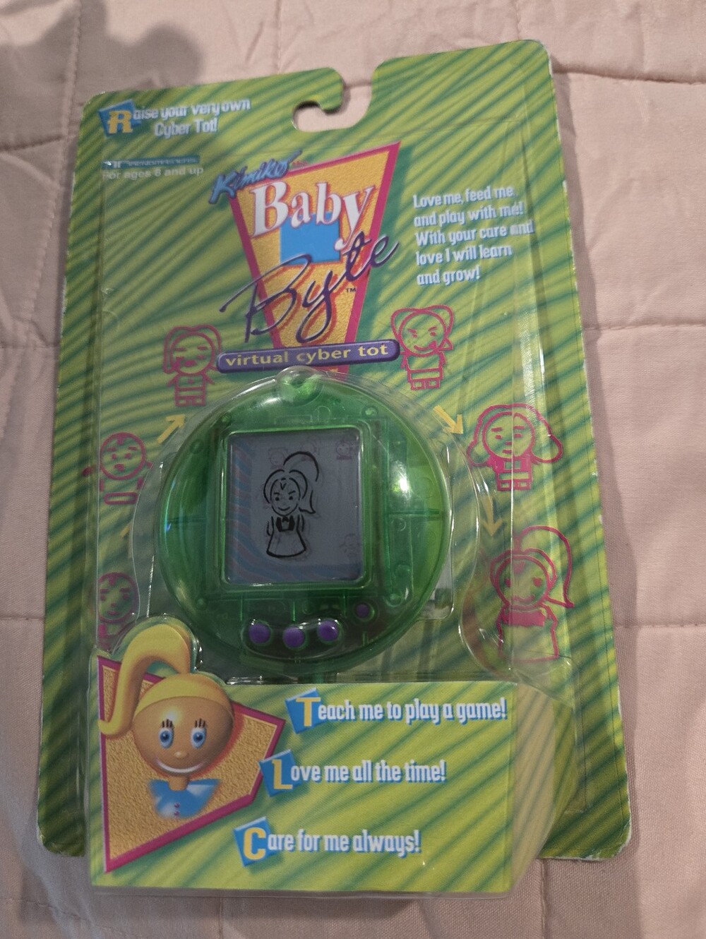 VINTAGE 1997 Trendmasters Kimiko Baby Byte Virtual Cyber Tot Green NEW SEALED